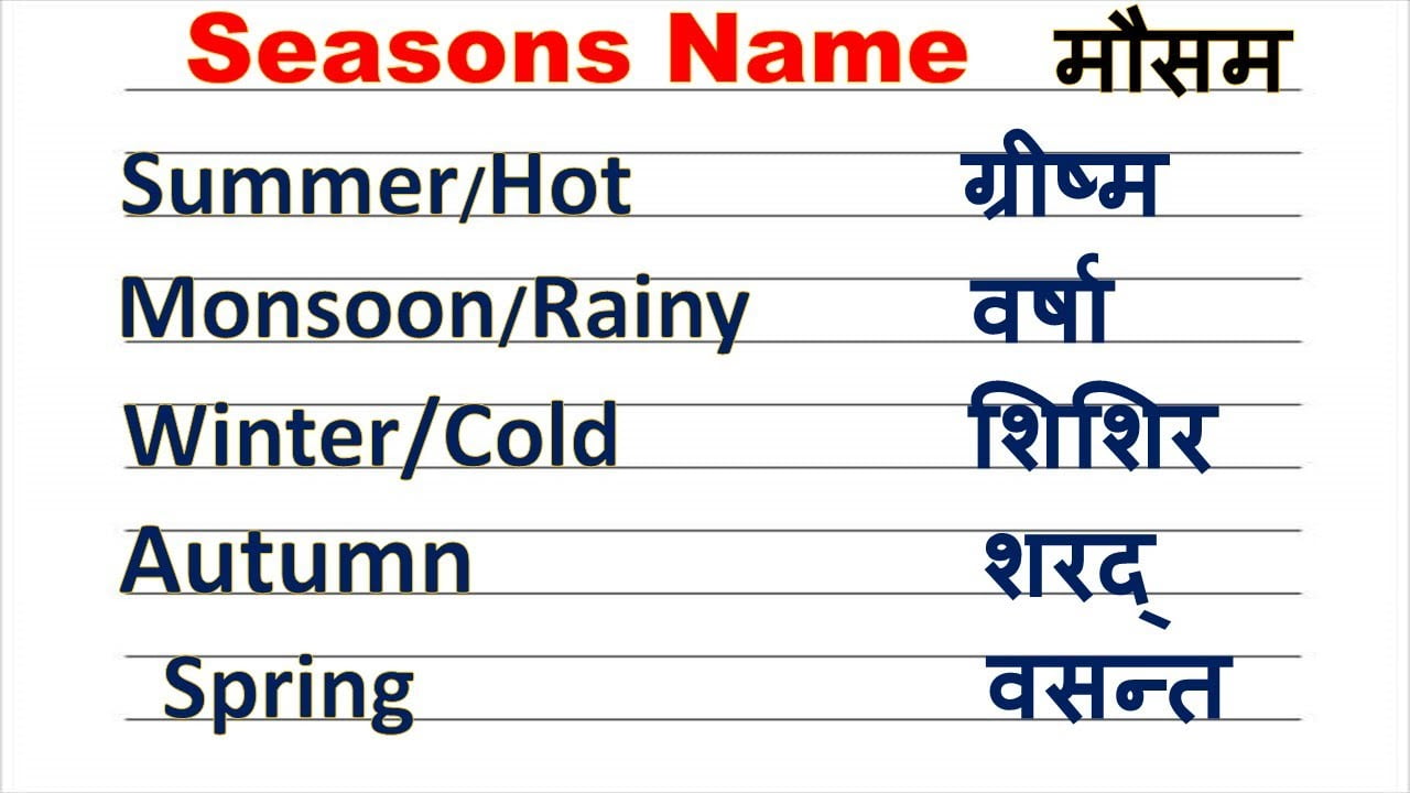 seasons-name-in-hindi-english